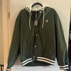 Grizzly Men's Large Bomber Jacket with Hood - NWT